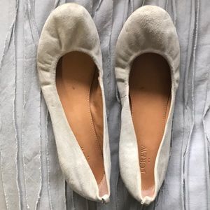J Crew suede Gray flat size 8.5